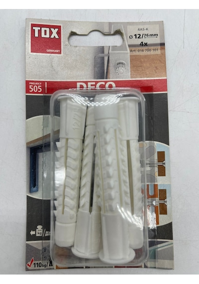 Tox Deco Plastik Dübel 12X76 Mm 4 Adet