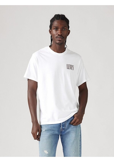 Levi's Erkek Relaxed Fit Yuvarlak Yaka Beyaz T-shirt - A2082-0262 Beyaz
