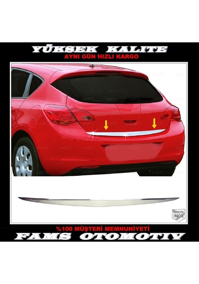 Opel Astra J Hb Krom Bagaj Alt Çıta 2009-2015 Paslanmaz Çelik N11.5793