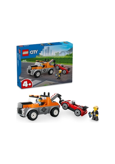 LEGO® City Çekici Kamyon ve Spor Araba Tamiri 60435 - 4+ Yaratıcı Oyuncak Yapım Seti (101 Parça)