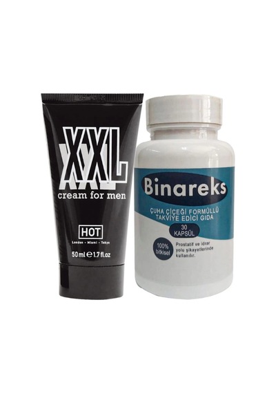 Hotxxl 50 Ml Erkeğe Özel Uzun Kalın Boyutlandırıcı Krem + Yanında 1 Kutu Erkeğe 30lu Binareks Pırostat