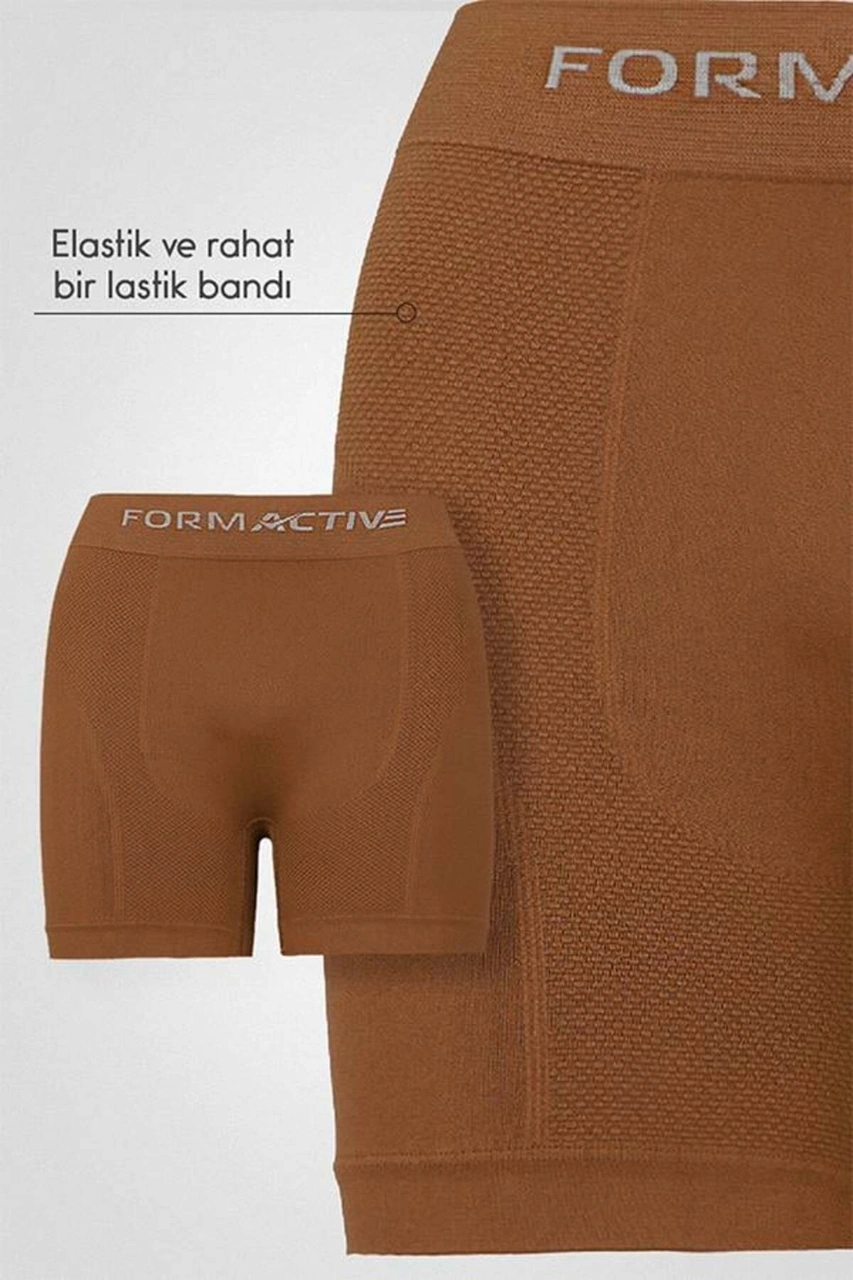 Tezzgelsin Erkek Dikişsiz/seamless Nefes Alabilen Boxer Kahverengi