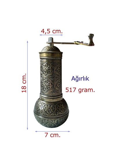 Binbir Trend Osmanlı Kahve Değirmeni ve Baharat Değirmeni Btb-Haki