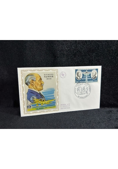 1971 Fransa Fdc İlk Gün Zarfı Raymond Vernier Premier Uçak Temalı İpek Baskı  Teşhir Ürün