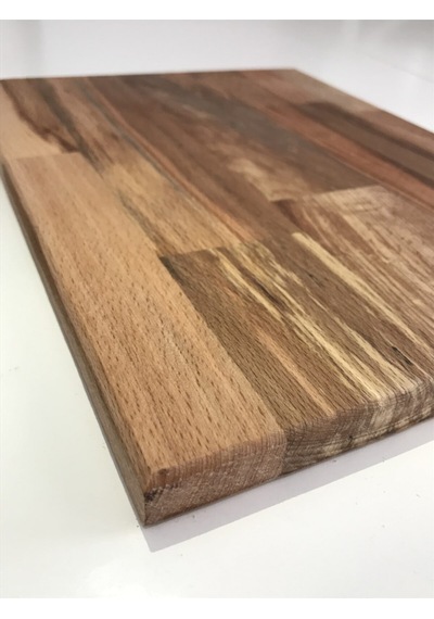 Doğal Ahşap Kesme Tahtası - Kayın Masif 25x35 Köşe Ahşap