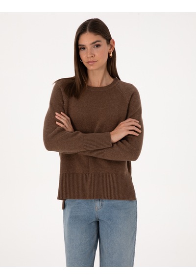 Pierre Cardin Kadın Kahverengi Kazak /triko 50316659-vr029 Kahverengi