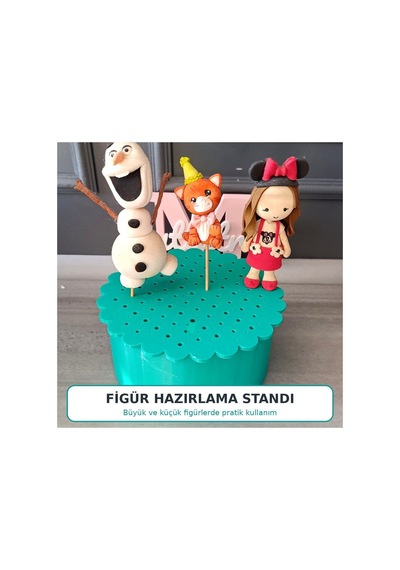 Figür Modelleme Ve Kurutma Standı Şeker Hamuru, Soğuk Porselen Ve Kil İçin Çok Amaçlı Stand Çok Renkli