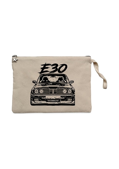 BMW E30 Sketch Krem Clutch Astarlı Cüzdan / El Çantası Krem