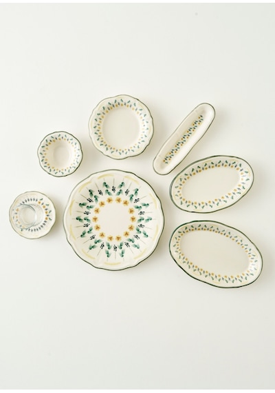 Bella Maison Adelina Stoneware 52 Parça 12 Kişilik Kahvaltı Takımı Yeşil Yeşil