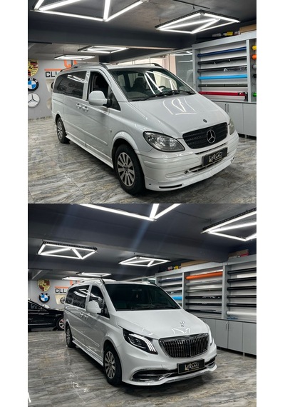 Mercedes V Klass Vito Viano 2006-2015 Uyumlu 2023 Maybach Yükseltme Dönüşüm Body Kit Seti-hazır Stok-kesme Yok