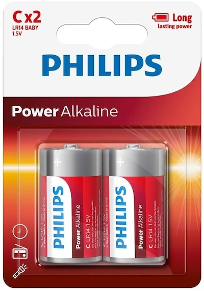 Philips Lr14P2B/05 Power Alkaline Orta Boy C Pil 2'li