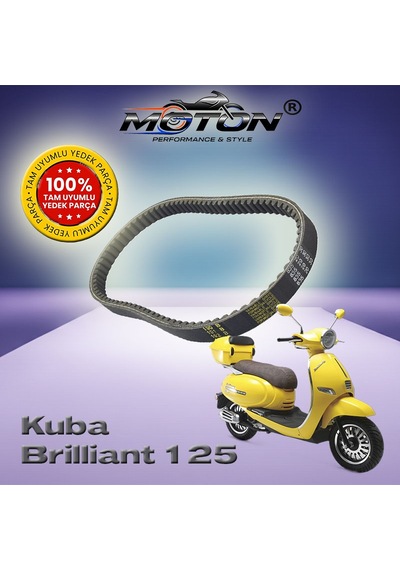 Kuba Brilliant 125 Varyatör Kayışı - Dayanıklı Güçlendirilmiş Yapılı Tayland Üretimi