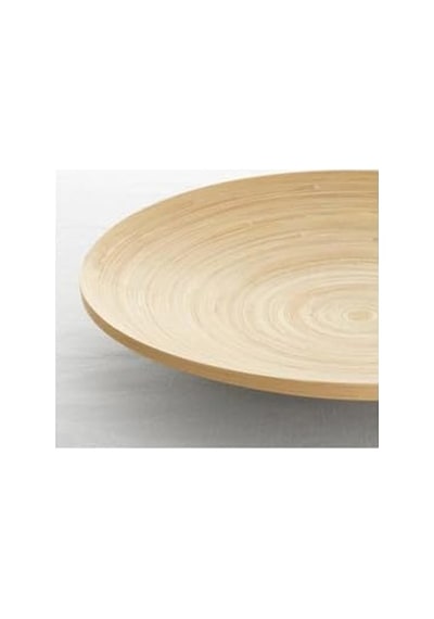 Ayrex Hultet Dekoratif Ahşap Bambu Tabak 30cm Çap