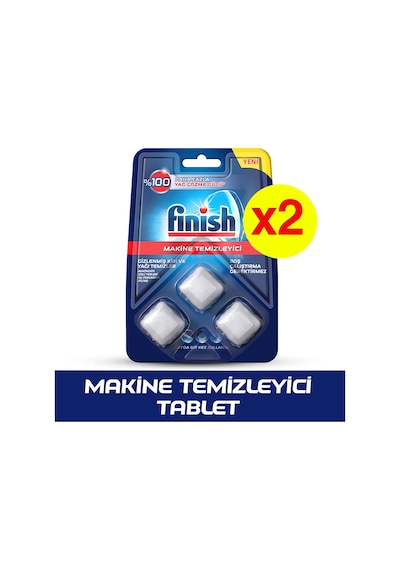 Finish Bulaşık Makinesi Temizleyici 2 x 3 Tablet