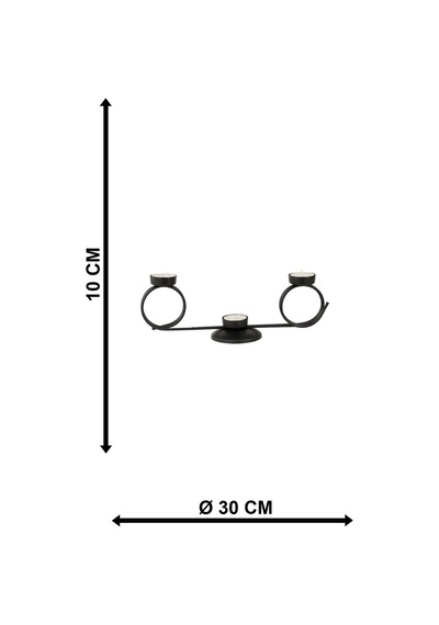 Lumina 3.lü Tealight Mumluk Siyah