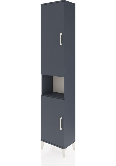 Arges Dolap 4 Raflı 2 Kapaklı Tek Askılı 44x30x221 Antrasit-a... Antrasit
