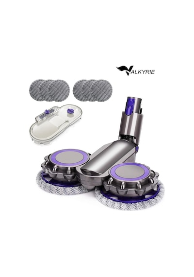 Valkyrie Dyson V7 Uyumlu v8/v10/v11/v15 Uyumlu 6 Paspaslı Paspas Başlığı Su Püskürtmeli Mop Başlık