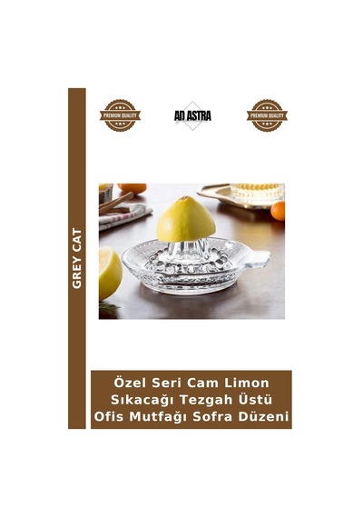 Özel Seri Cam Limon Sıkacağı Tezgah Üstü Ofis Mutfağı Sofra Düzeni Çok Renkli