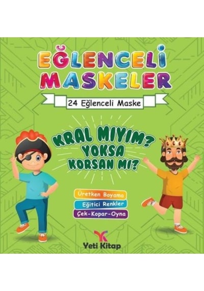 Eğlenceli maskeler kral mıyım yoksa korsan mı?