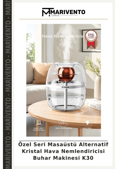 Özel Seri Masaüstü Alternatif Kristal Hava Nemlendiricisi Buhar Makinesi K30