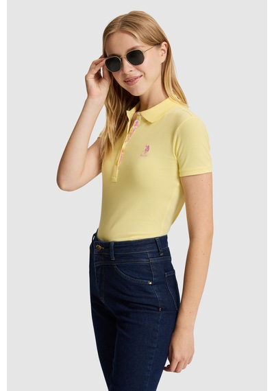 U.S. Polo Assn. U.s. Polo Assn. Kadın Açık Sarı Tişört Basic 50321798-vr004 Acık Sarı