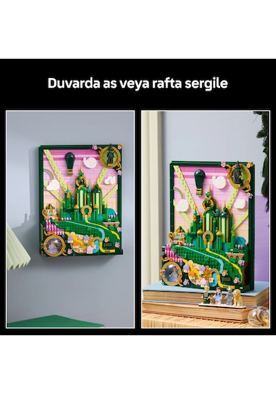 LEGO® Wicked Emerald City Duvar Tablosu 75685 - Yetişkinler için Dekoratif Model Yapım Seti (1518 Parça)