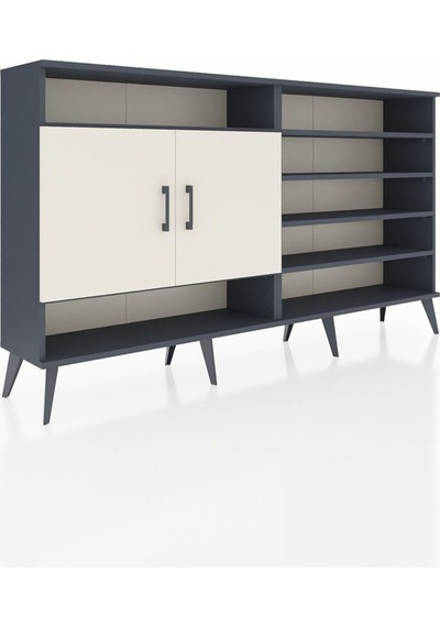 Arges Konsol 7 Raflı 2 Kapaklı 176x30x99 Antrasit-aytaşı/antrasit Aytası/antrasıt - Antrasıt Arges Konsol 7 Raflı 2 Kapaklı 176x30x99 Antrasit-aytaşı/antrasit Aytası/antrasıt - Antrasıt