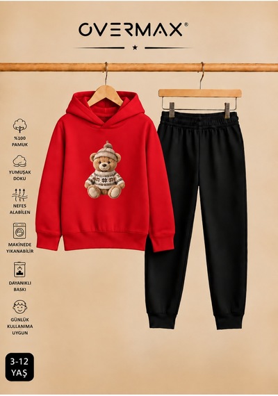 Overmax Teddy Bear Baskılı Çocuk Kapüşonlu Sweatshirt Eşofman Takımı 3-12 Yaş Kırmızı Üst-siyah Alt - 924458985 Kırmızı Üst-siyah Alt Overmax Teddy Bear Baskılı Çocuk Kapüşonlu Sweatshirt Eşofman Takımı 3-12 Yaş Kırmızı Üst-siyah Alt - 924458985 Kırmızı Üst-siyah Alt