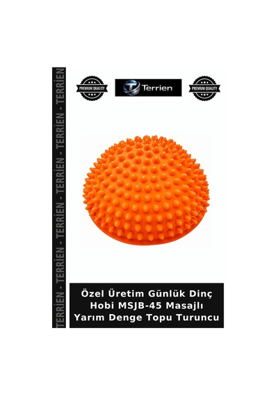 Özel Üretim Günlük Dinç Hobi Msjb-45 Masajlı Yarım Denge Topu Turuncu