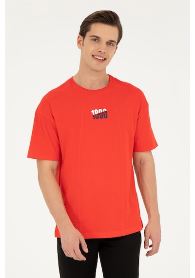 U.S. Polo Assn. Erkek Comfort Fit Bisiklet Yaka Kırmızı Tişört 50287049-VR030