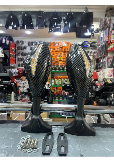 Racing Cbr Model Kayar Sinyalli Ayna Seti Rks R250 -cbr-pulsar Rs Uygun Karbon Görünüm Arasmto