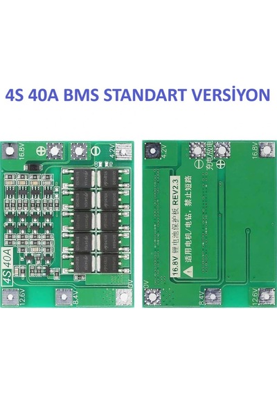 4s 40a Bms 18650 Pil Koruma Devresi Standart Versiyon