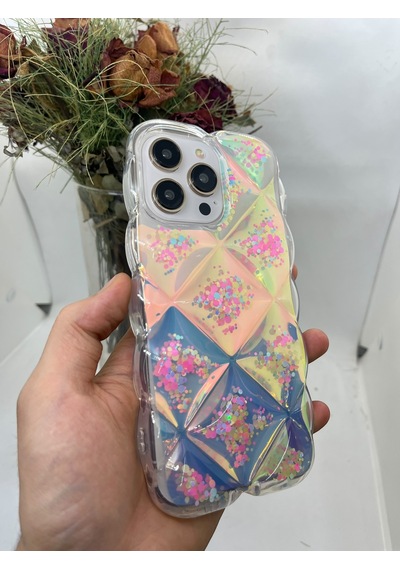 Apple Uyumlu iPhone 15 Hologram Puffer Kılıf Renkler