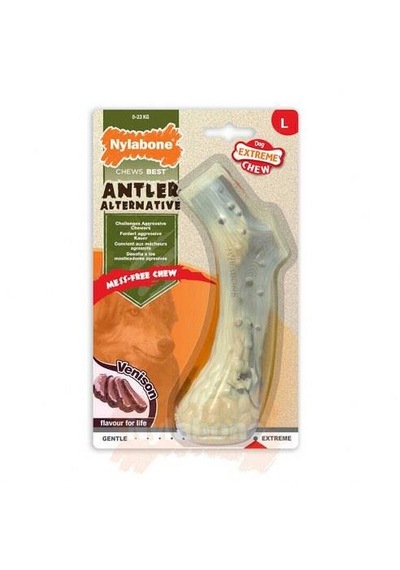 Nylabone Geyik Aromalı Köpek Çiğneme Kemiği L