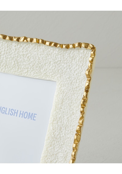 English Home Ariella Reçine Çerçeve 10x15 Cm Beyaz Gold