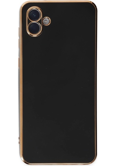 Cosmotex Newface Samsung Galaxy Uyumlu  A04e Kılıf Volet Silikon - Siyah Sıyah