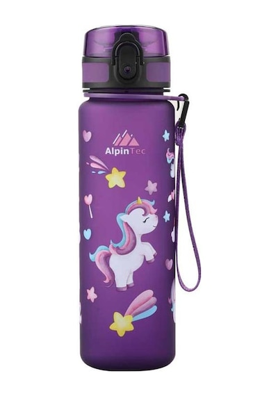 Alpintec Unicorn Mor Tritan Çocuk Suluk Matara 500 Ml Mor