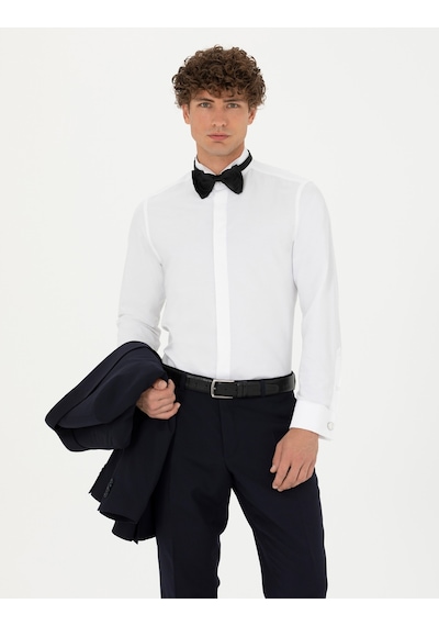Pierre Cardin Erkek Beyaz Smokin Gömlek 50277752-vr013 Beyaz