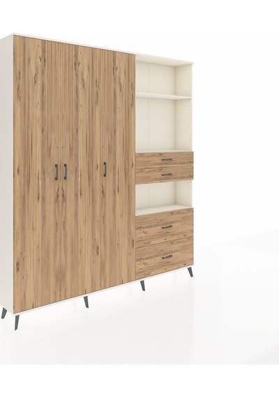 Arges Dolap 12 Raflı 4 Çekmeceli Tek Askılı 220x30x243 Aytaşı-çam/çam Atlas Çam/atlas Çam Arges Dolap 12 Raflı 4 Çekmeceli Tek Askılı 220x30x243 Aytaşı-çam/çam Atlas Çam/atlas Çam