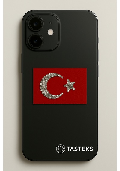 Taşlı Ütülenebilen Veya Sticker Olarak Kullanılabilen Türk Bayrağı