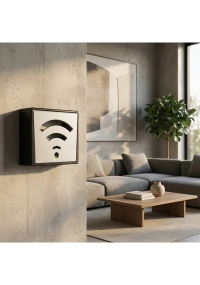 Ahşap Wifi Modem Kutusu Duvar Tipi Kablo Gizleyici &amp Router Saklama Kutusu Dekoratif Modem Koruma Kabini Beyaz