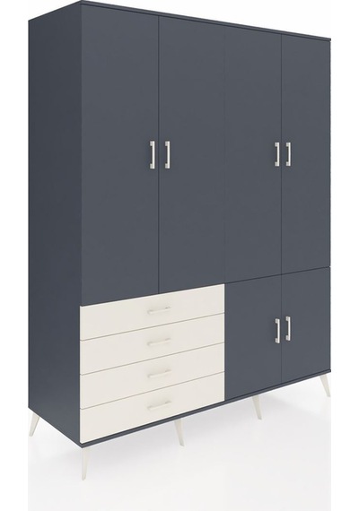 Kronos Gardrop 7 Raflı 4 Çekmeceli Tek Askılı 176x59x221 Antrasit-antrasit/aytaşı Antrasit/aytaşı Kronos Gardrop 7 Raflı 4 Çekmeceli Tek Askılı 176x59x221 Antrasit-antrasit/aytaşı Antrasit/aytaşı