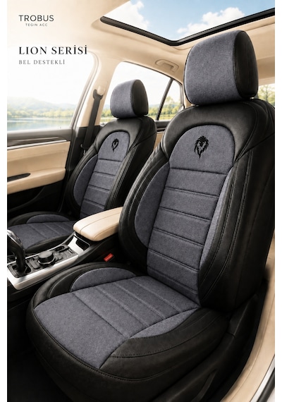 Chevrolet Captiva 2011-2014 Uyumlu Lion Serisi Füme Siyah Oto Koltuk Kılıfı