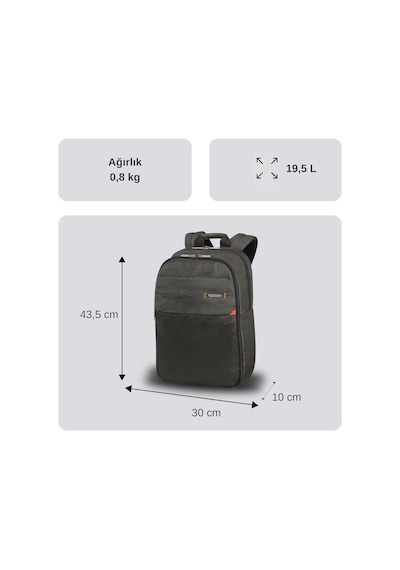 Samsonite CC8-19-005 15.6" Network 3 Notebook Sırt Çantası  Siyah