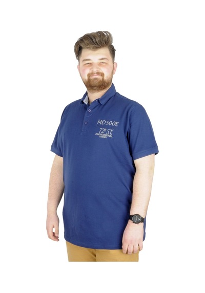 Mode Xl Büyük Beden T-Shirt Polo Md500E 22342 Indigo 001