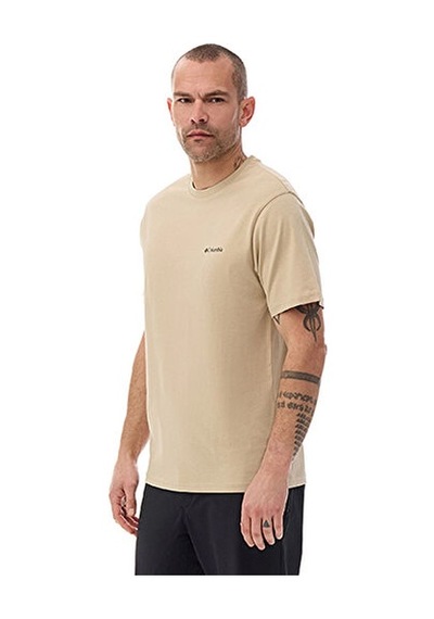 Columbia M İlluminated Brand Ss Tee Erkek Günlük Tişört 9121061271 Krem