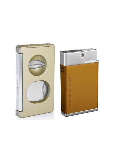 Colibri Porsche Design Puro Çakmak ve Kesici Seti Kahve P3631/26