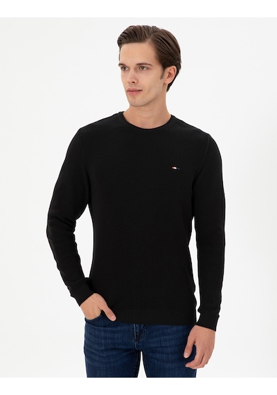 U.S. Polo Assn. Erkek Slim Fit Bisiklet Yaka Siyah Basic Kazak 50298282-VR046 U.S. Polo Assn. Erkek Slim Fit Bisiklet Yaka Siyah Basic Kazak 50298282-VR046