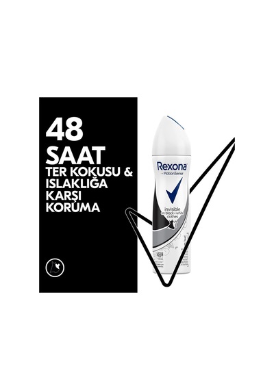 Kadın Deodorant Sprey Invisible On Black White Clothes 150 Ml X3 Adet