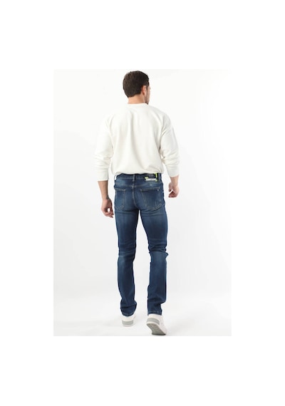 Erkek Dizi Yırtık Jean Pantolon Koyu Mavi 001